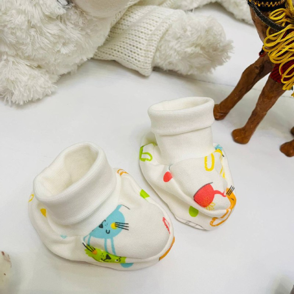 Пинетки из натурального хлопка для новорожденного Bebika  0-3 мес. (20/2-4)